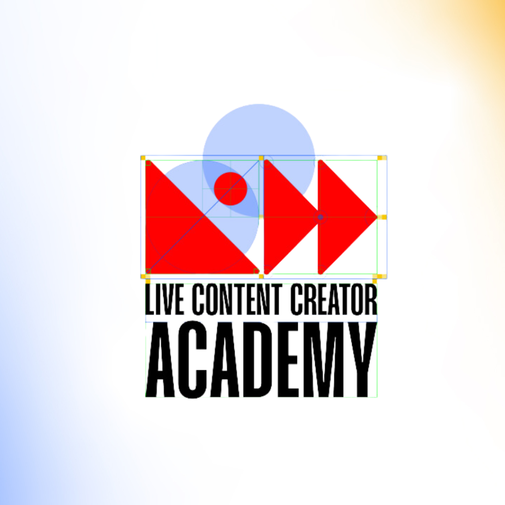 la brand identity della_live-content-creator-academy-logo