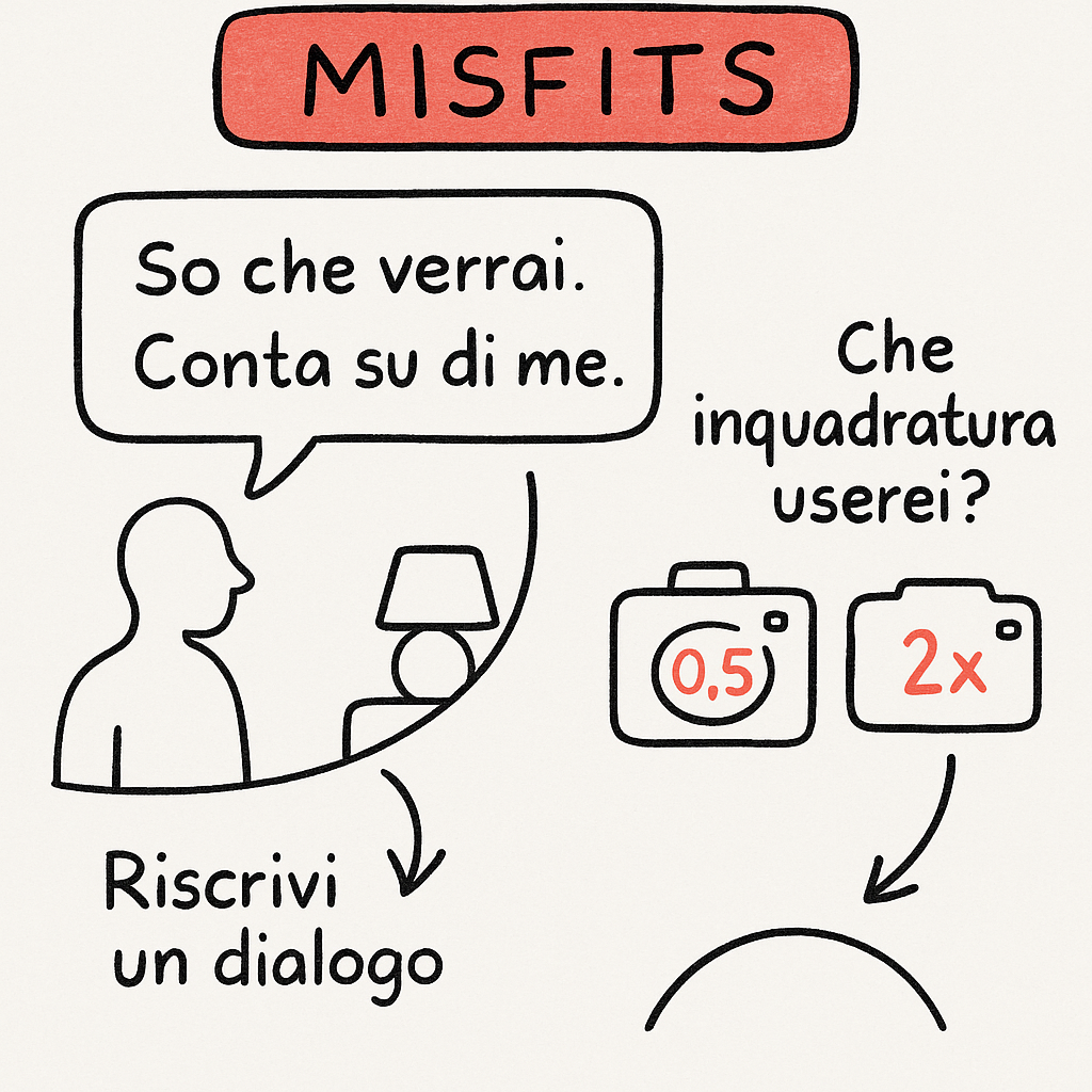 dialoghi e ritmo visivo per creator – esercizio 0.5x e 2x
