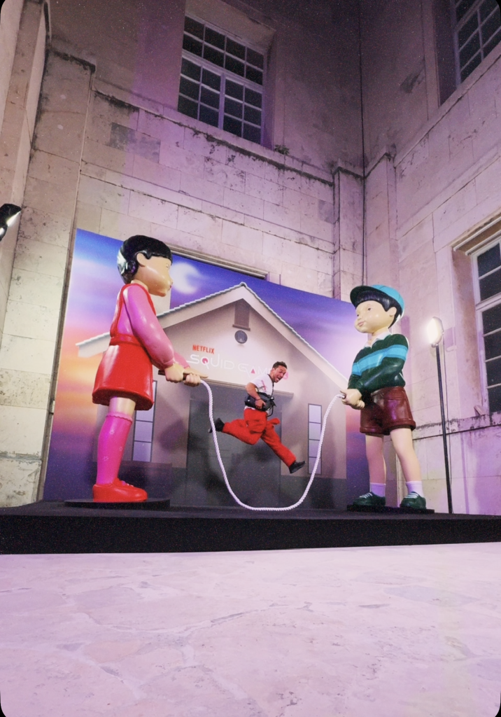 Luca Chiari a roma per Netflix Squid Game